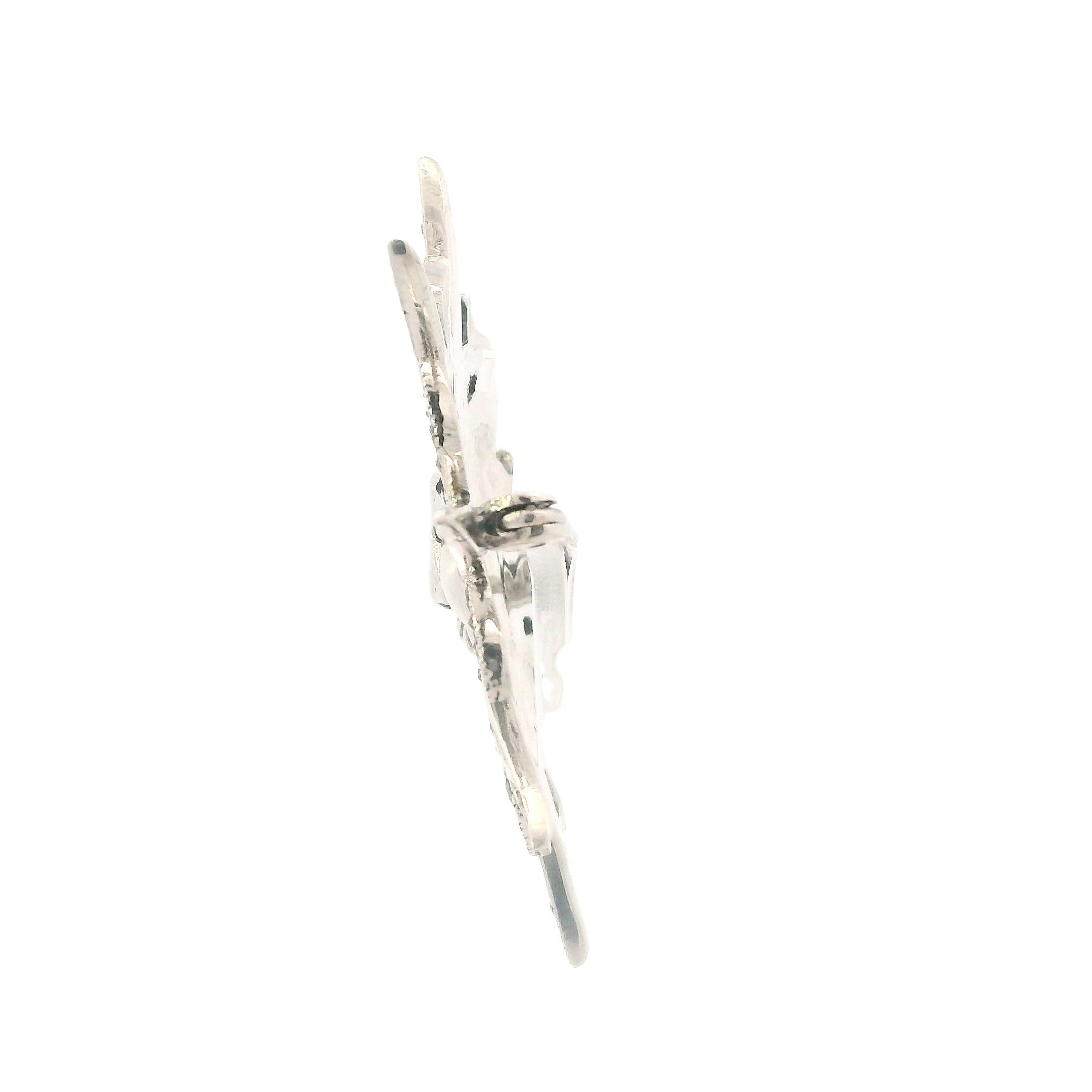 Vintage Silver Marcasite Sun Brooch