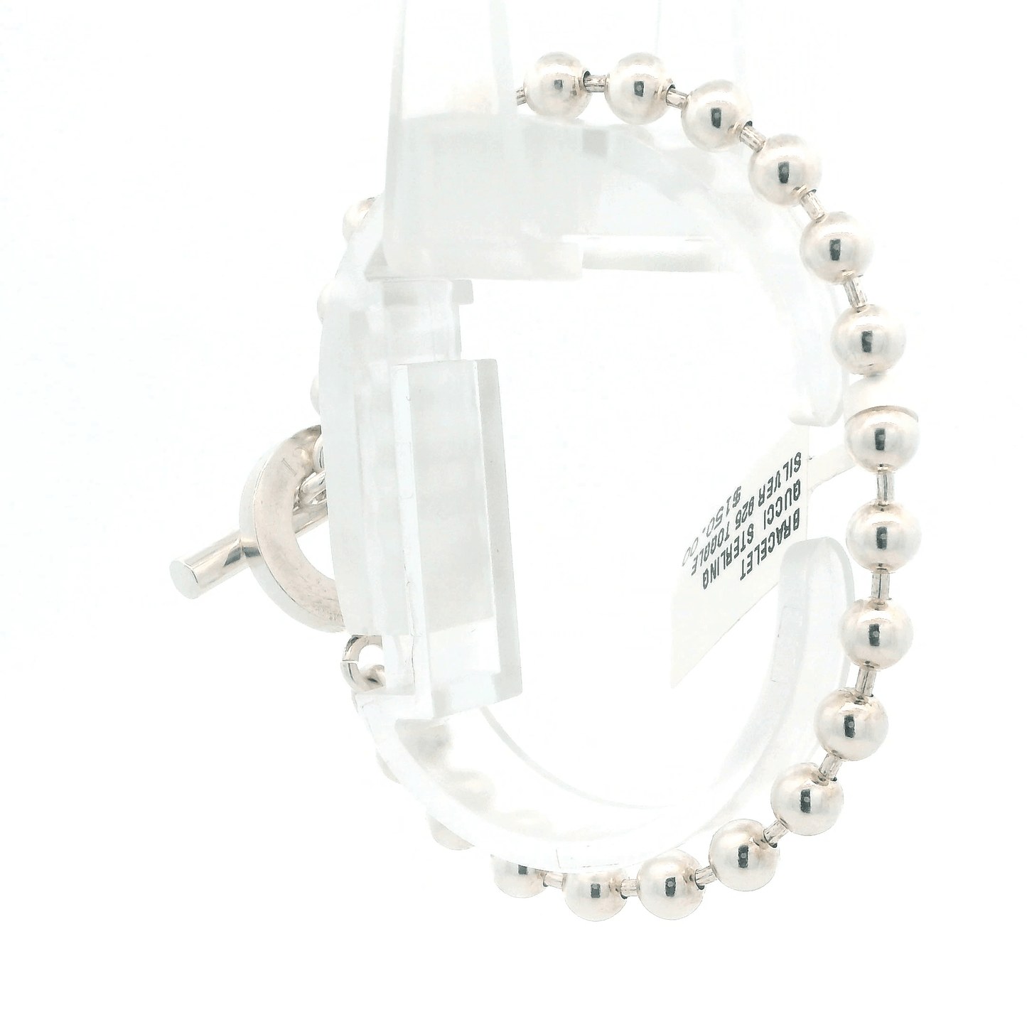 Gucci Sterling Silver Toggle Ball Bracelet