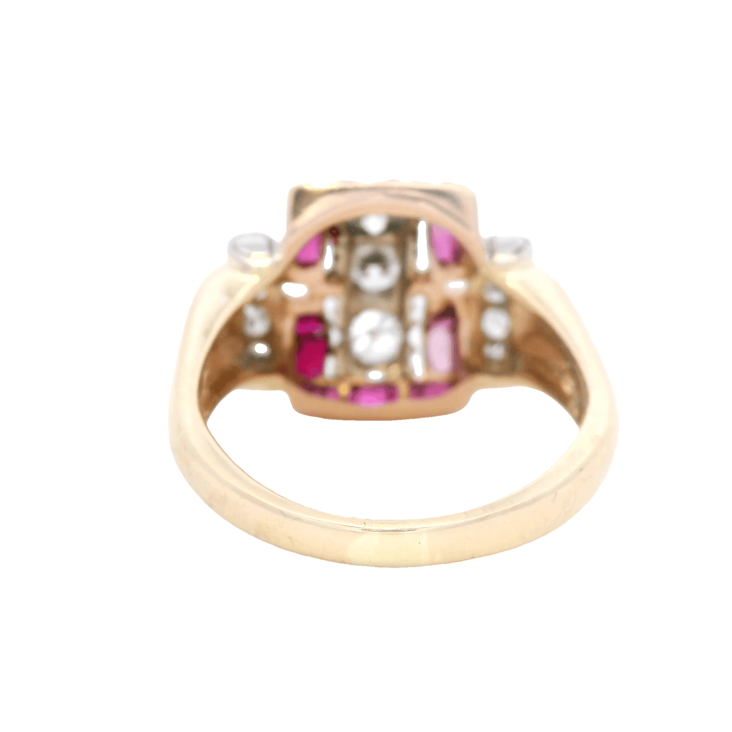 14K Yellow Gold Ruby & Diamond Ring - 1.20ct