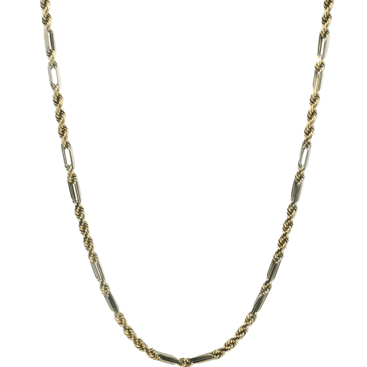 14K Yellow & White Gold 17" Figarope Chain