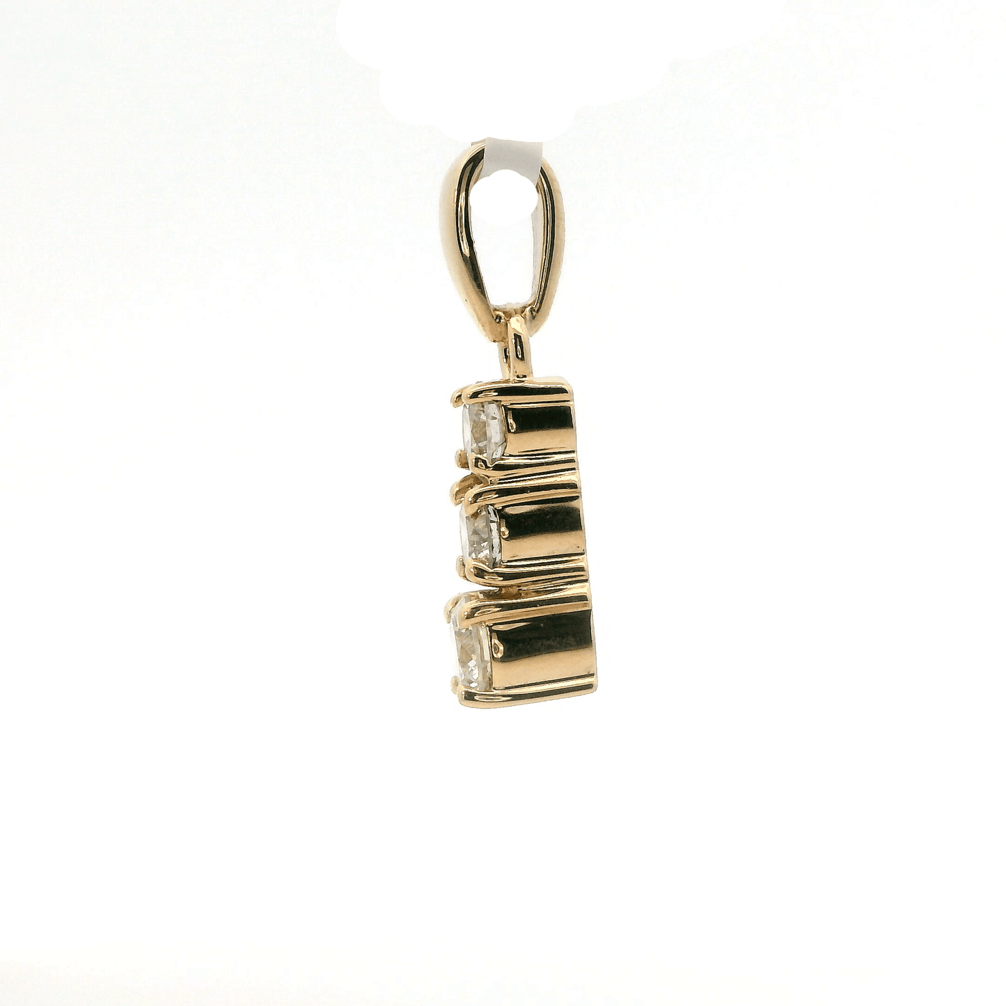 14K Yellow Gold Diamond Journey Pendant - 0.95ct