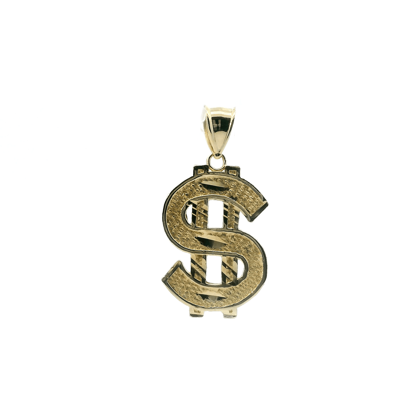 10K Yellow Gold DC Dollar Sign Pendant