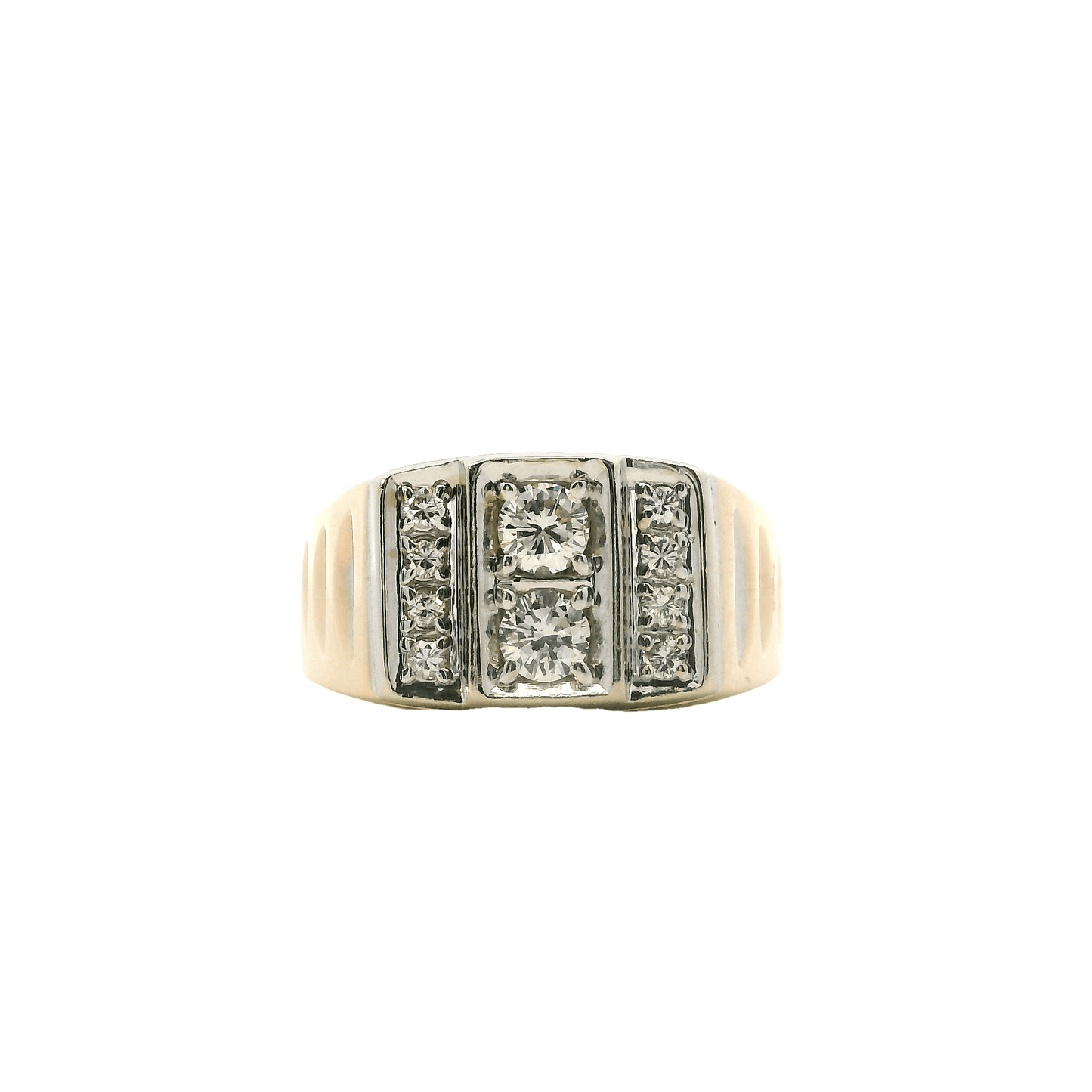 14K Yellow & White Gold Diamond Ring - 0.51ct