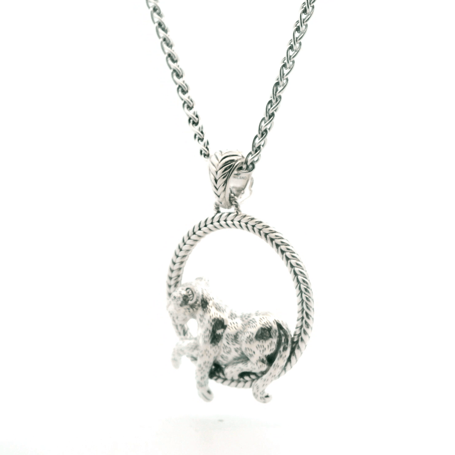 Sterling Silver John Hardy Leopard Pendant And Chain