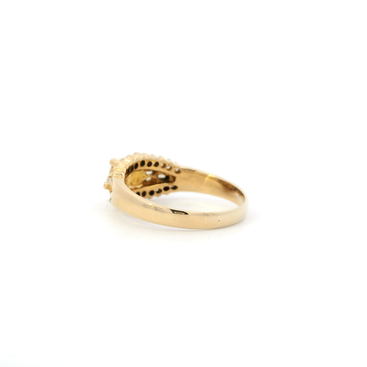 18K Yellow Gold Diamond Womens Ring - 0.30ct