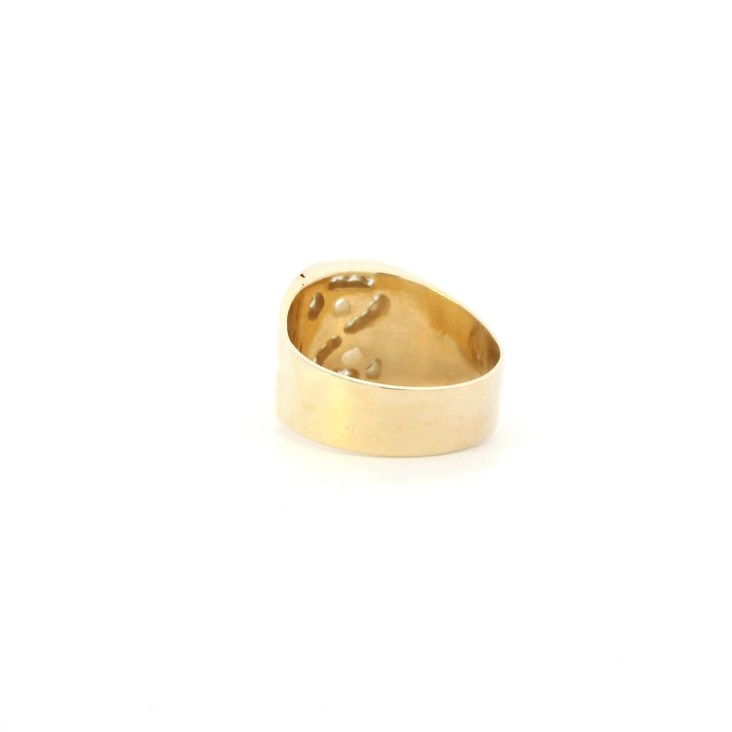 14K Yellow Gold "S" Shaped Diamond Ring -0.59ct