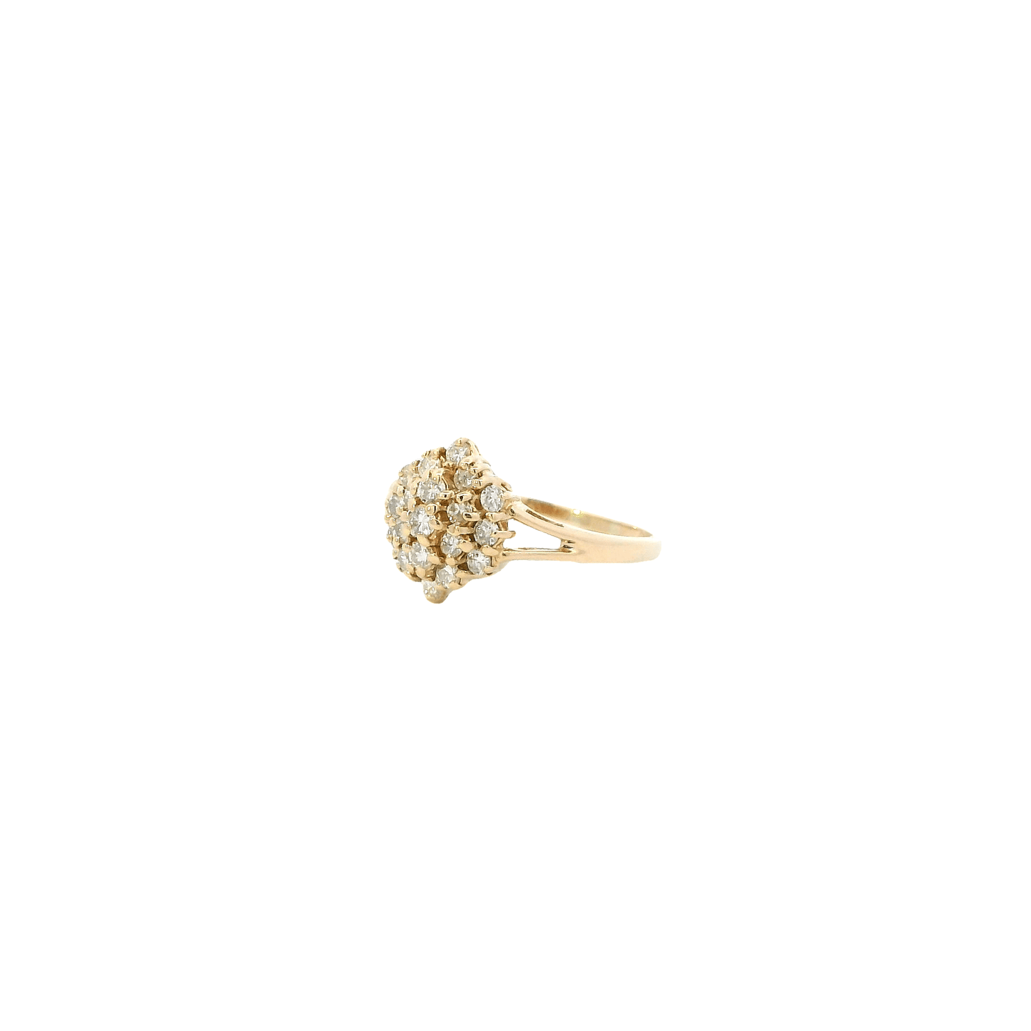 14K Yellow Gold And Diamond Womens Ring - 0.48ct