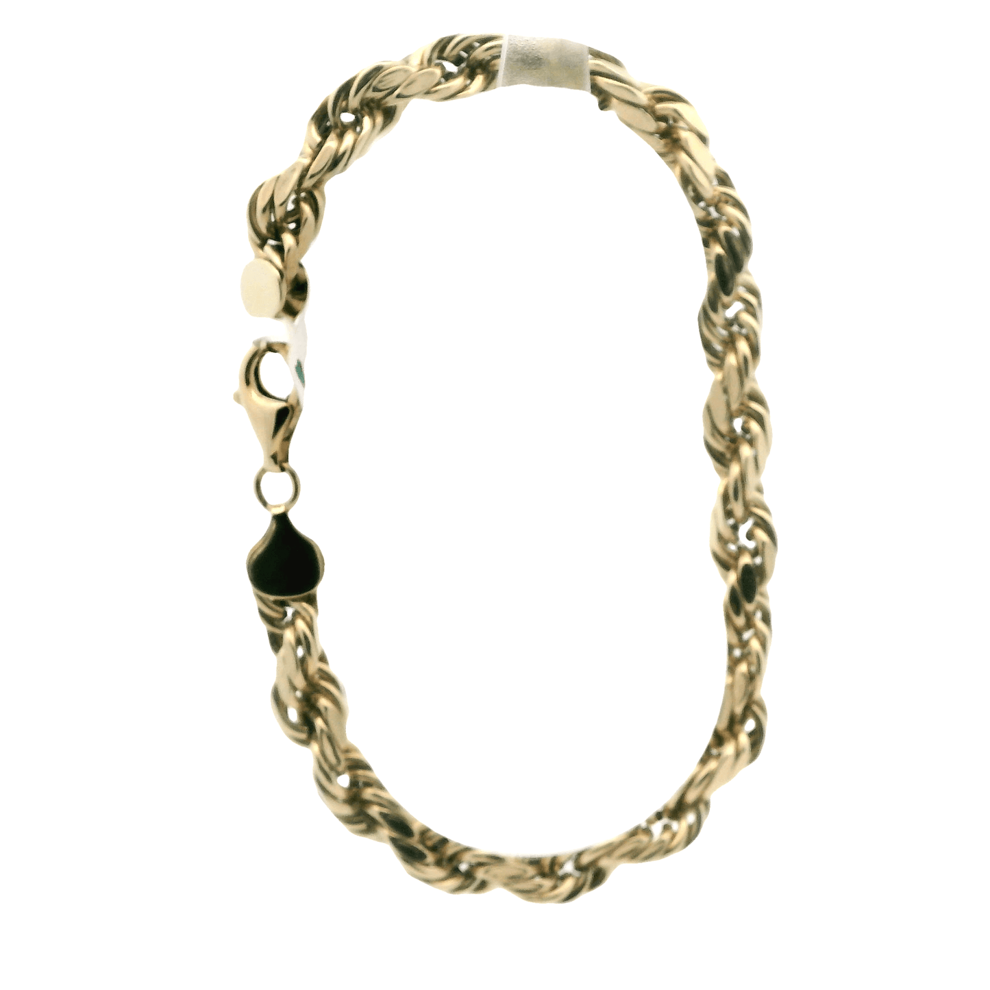 10K Yellow Gold Hollow Rope Chain Bracelet