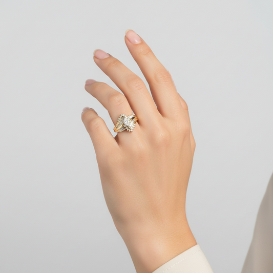 14K Yellow Gold And Diamond Womens Ring - 0.50ct