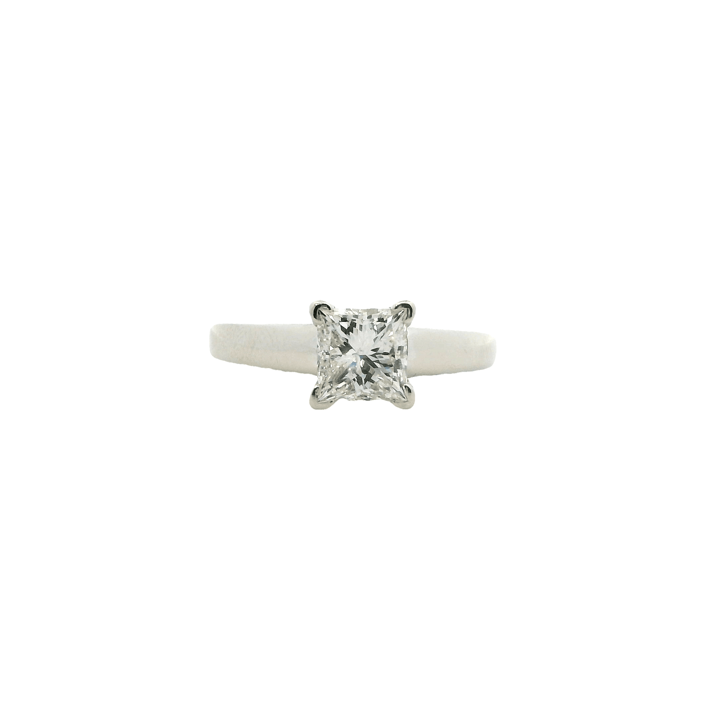 14K White Gold Diamond Solitaire Ring - 0.94ct