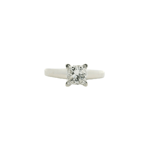 14K White Gold Diamond Solitaire Ring - 0.94ct