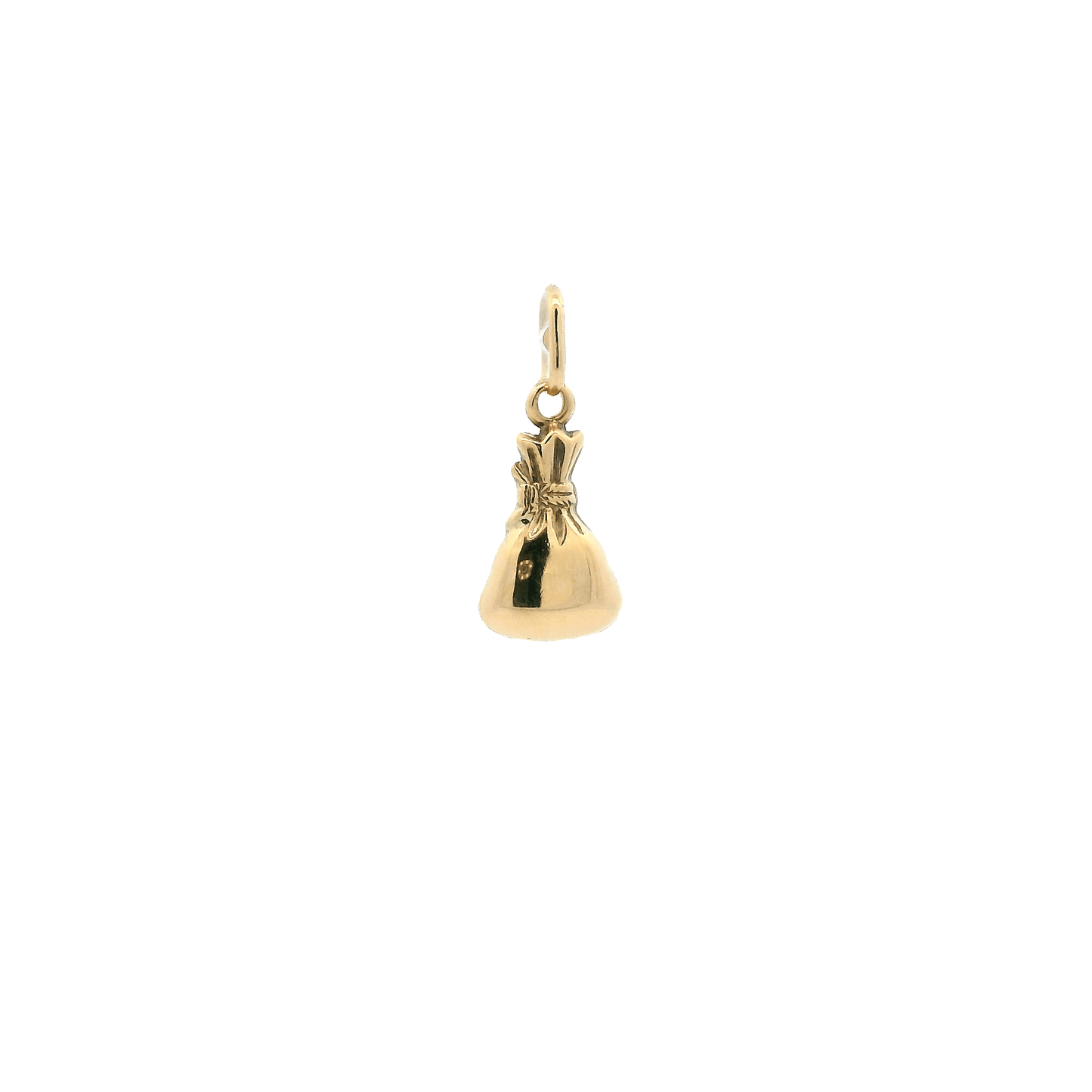 18K Yellow Gold "1000$" Money Bag Pendent