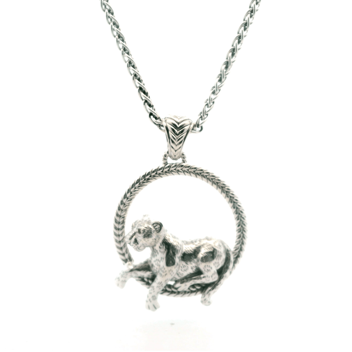 Sterling Silver John Hardy Leopard Pendant And Chain