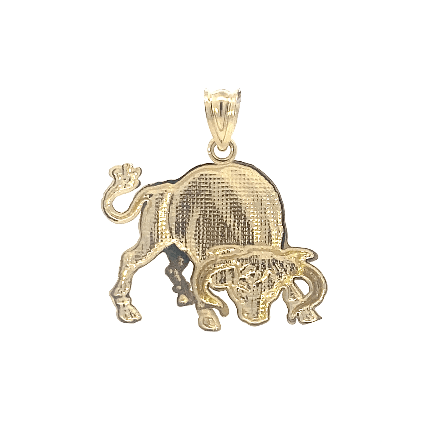 10K Yellow Gold DC Bull Pendant