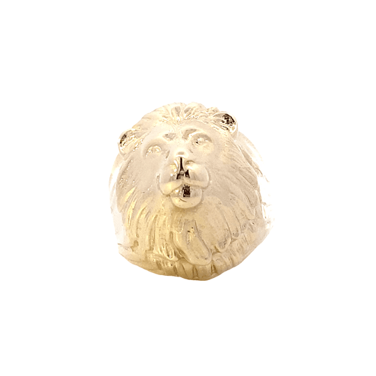 14K Yellow Gold Lion Head Ring
