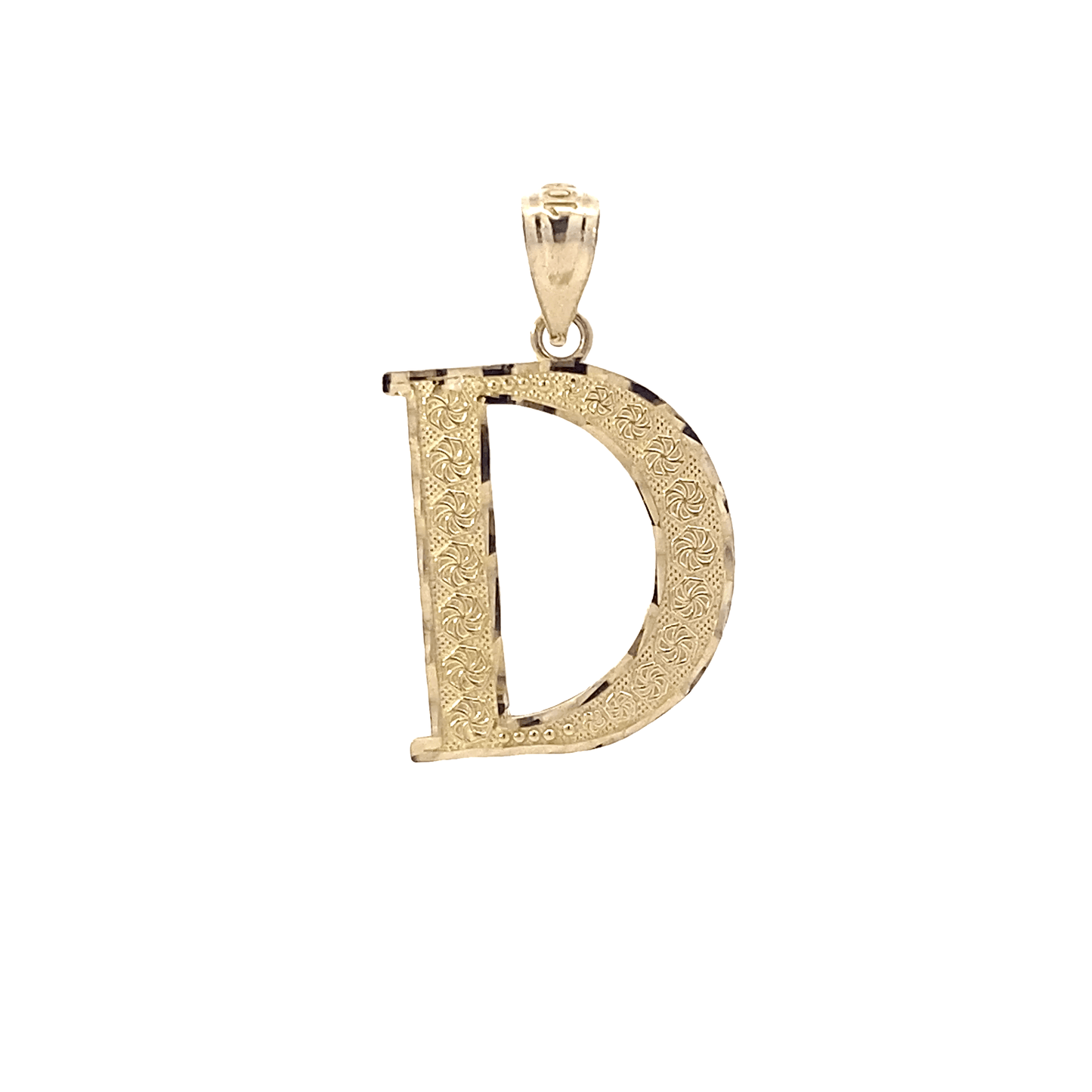 10K Yellow Gold Letter "D" Pendant