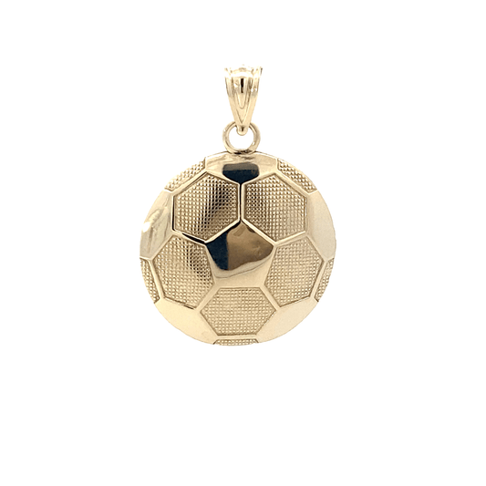10K Yellow Gold Soccer Ball Pendant