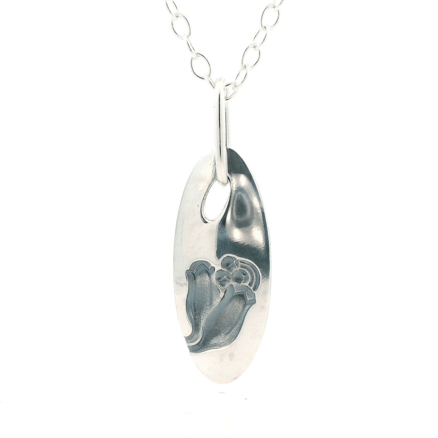 Silver George Jensen Shades Of Tulips Pendant & 23" Chain