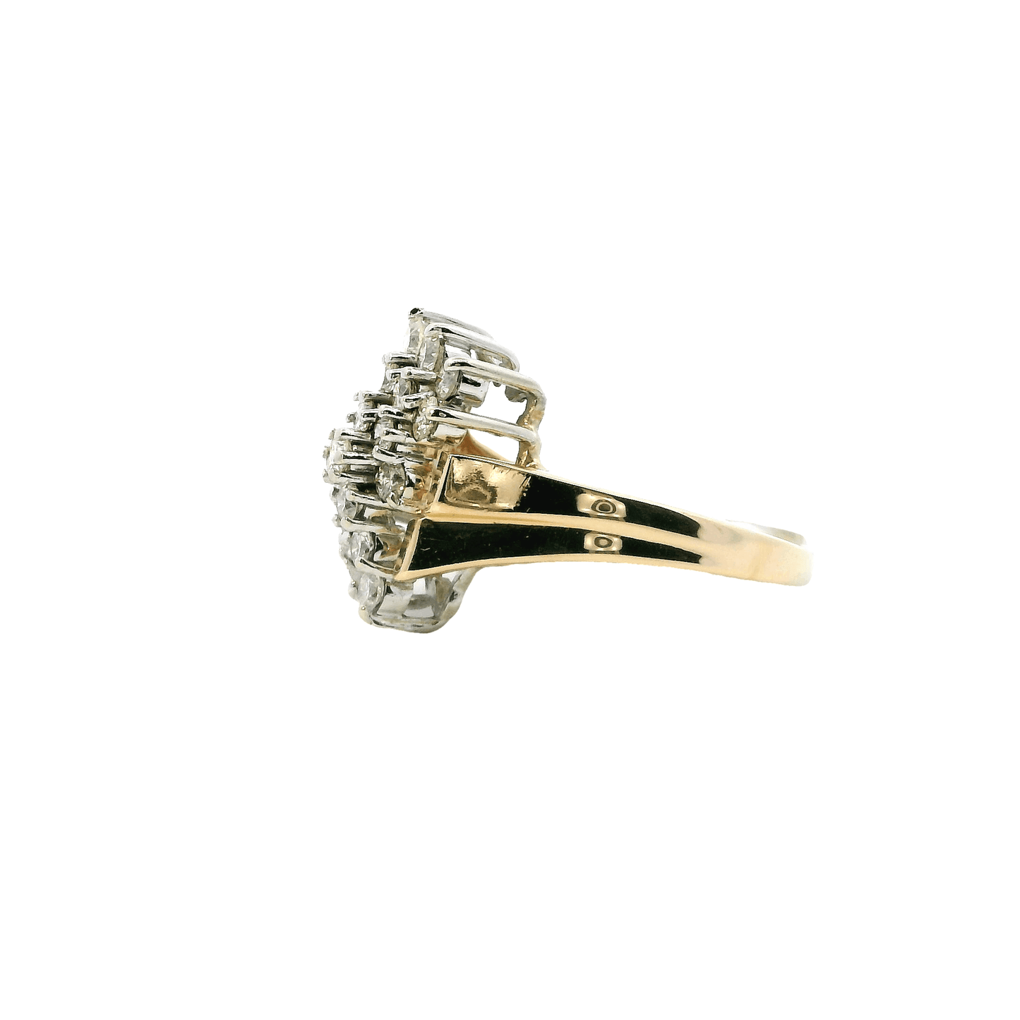14K Yellow Gold Diamond Womens Ring - 1.10ct