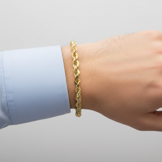 14K Yellow Gold 8.5" Rope Bracelet