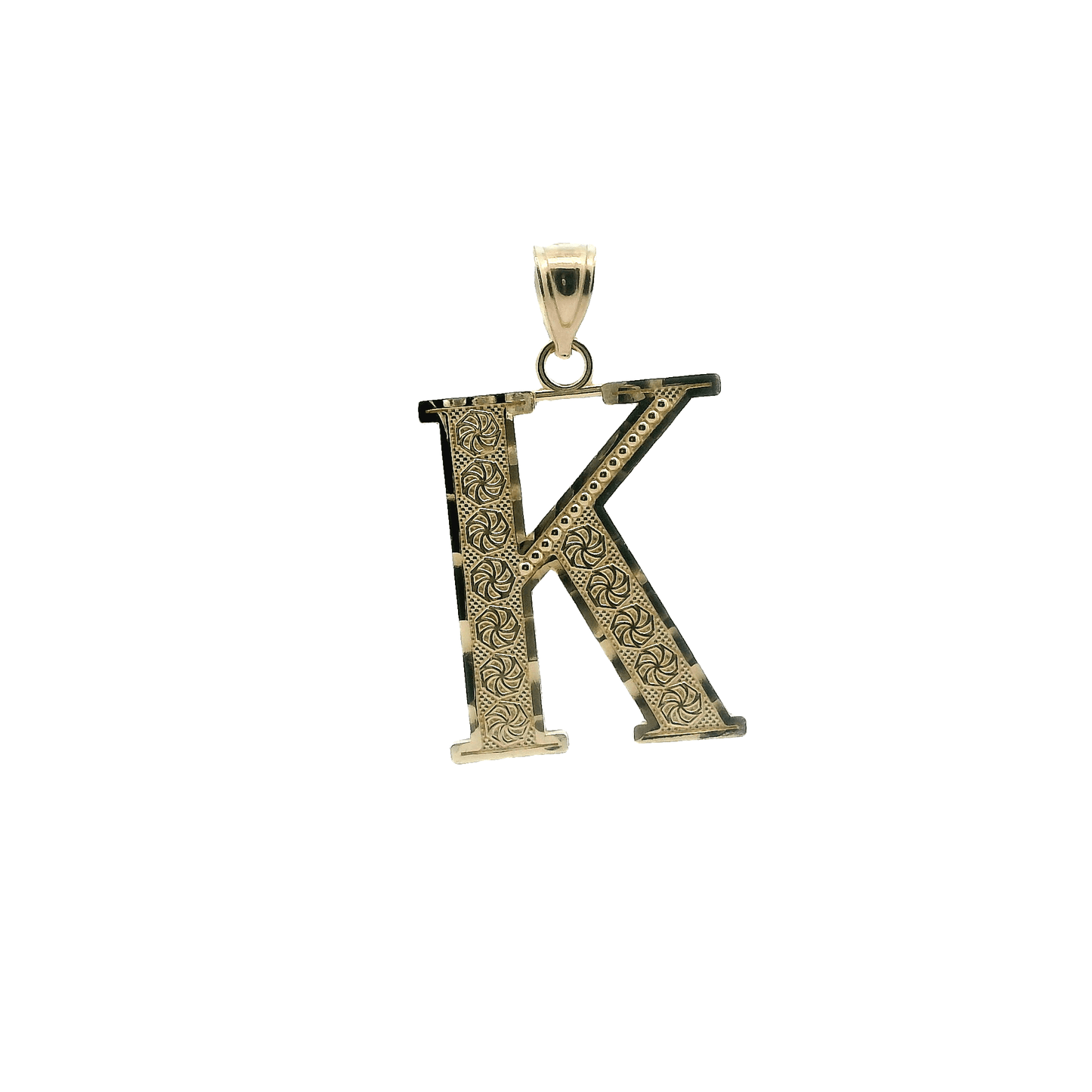 10K Yellow Gold Letter "K" Pendant