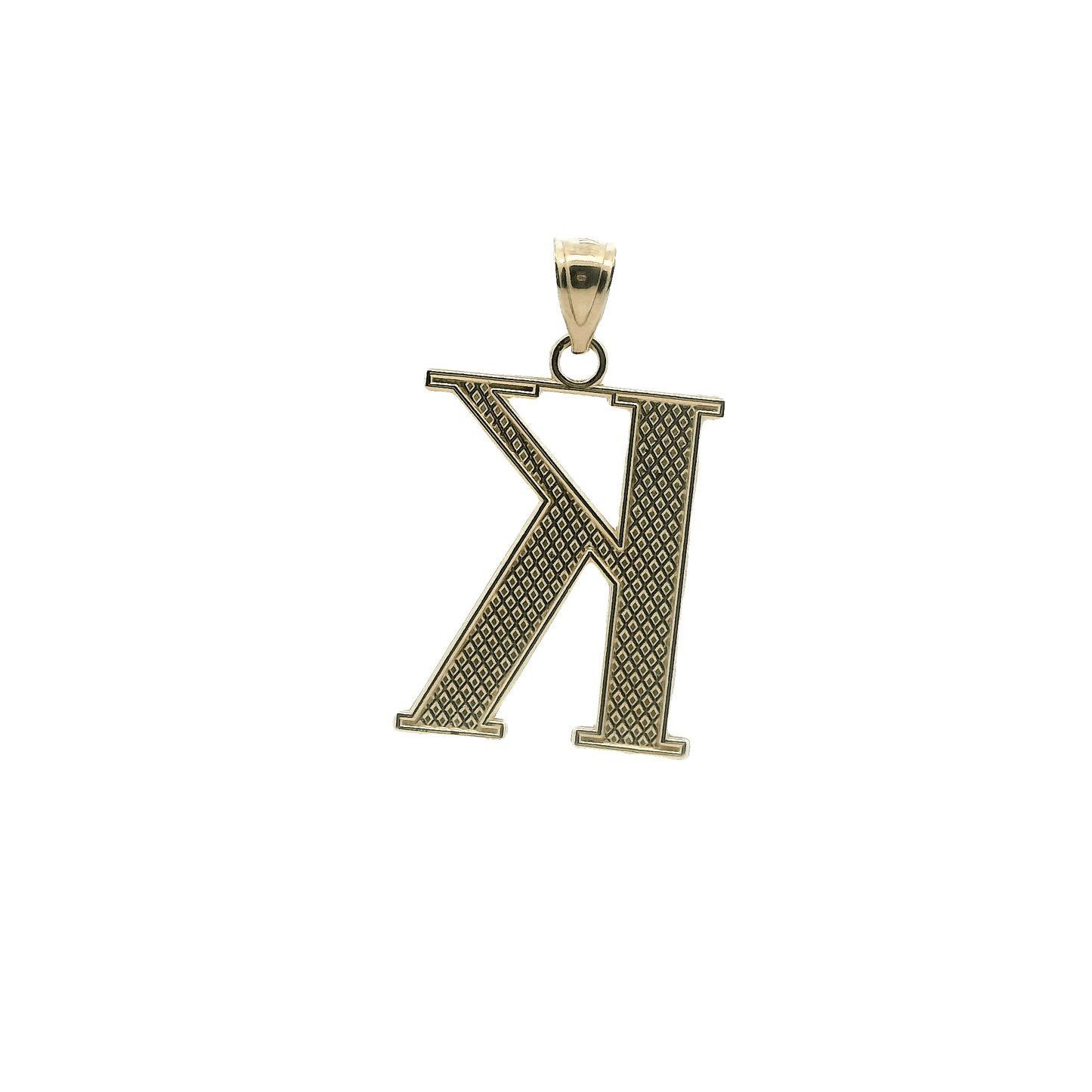 10K Yellow Gold Letter "K" Pendant