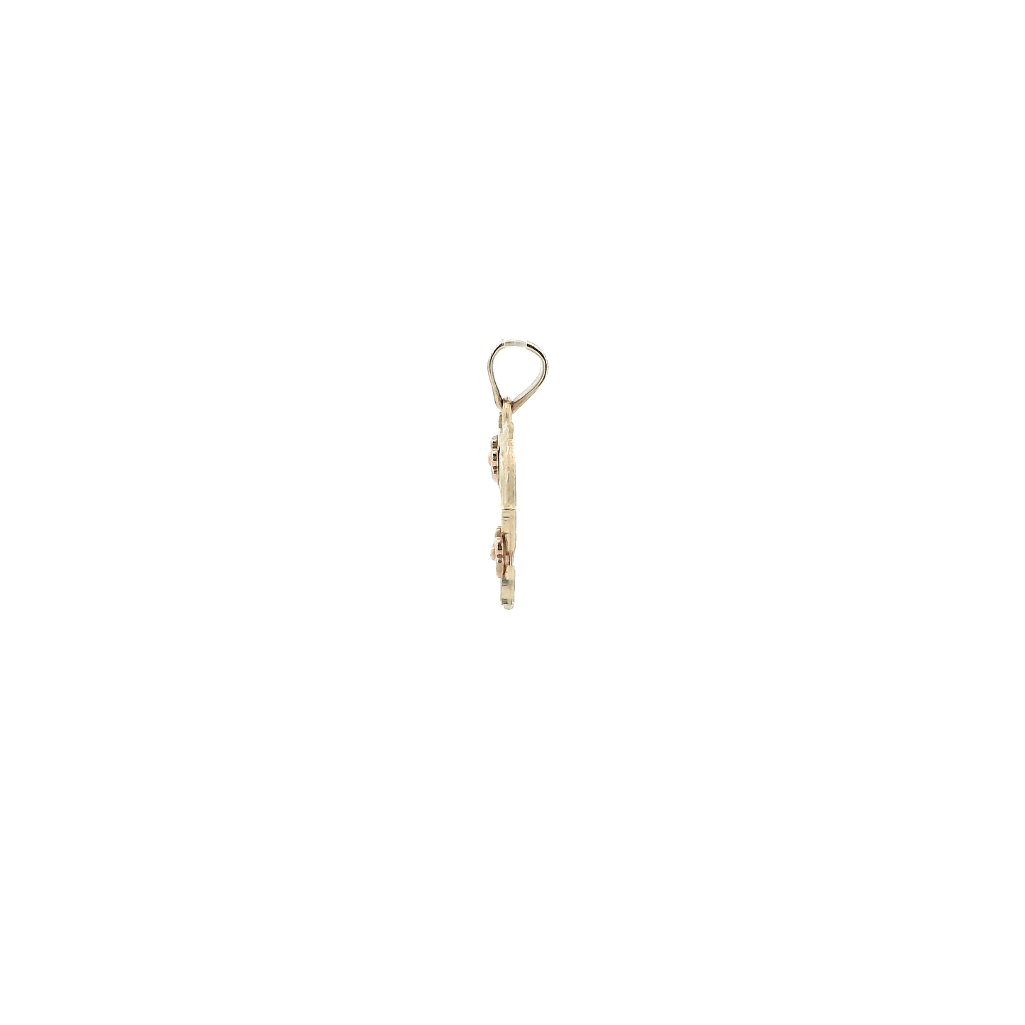 10K Yellow Gold Letter "R" Heart Pendant