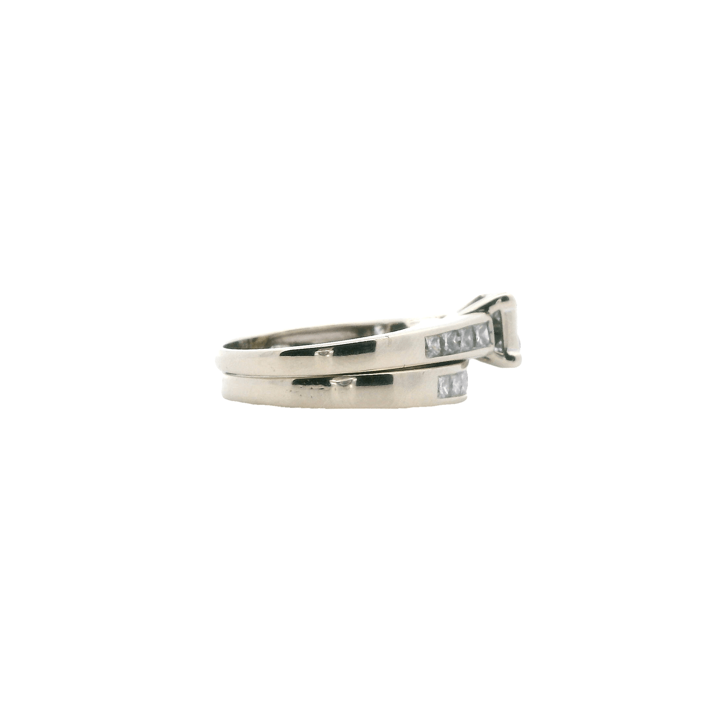 14K Yellow Gold Diamond Engagement & Wedding Ring Set - 1.45ct