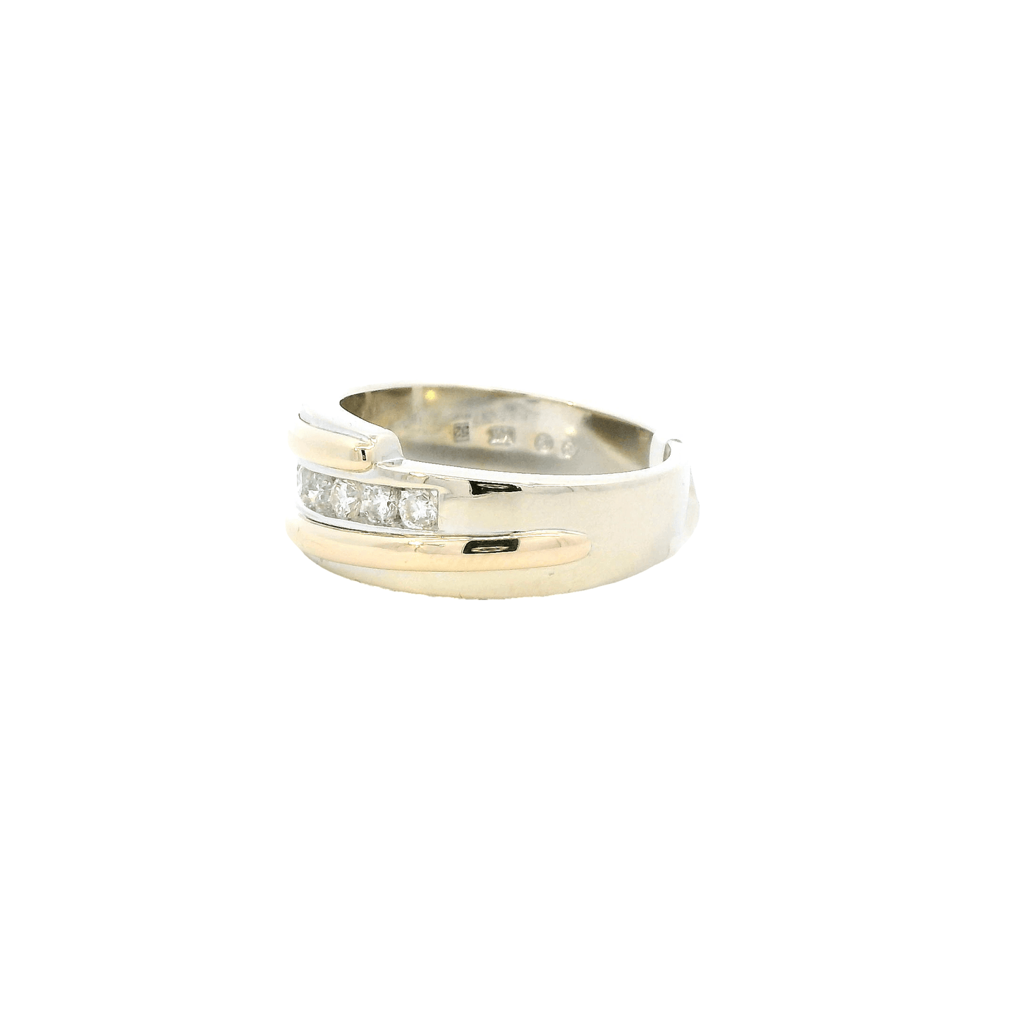 14K Yellow & White Gold Diamond Men’s Ring - 0.49ct