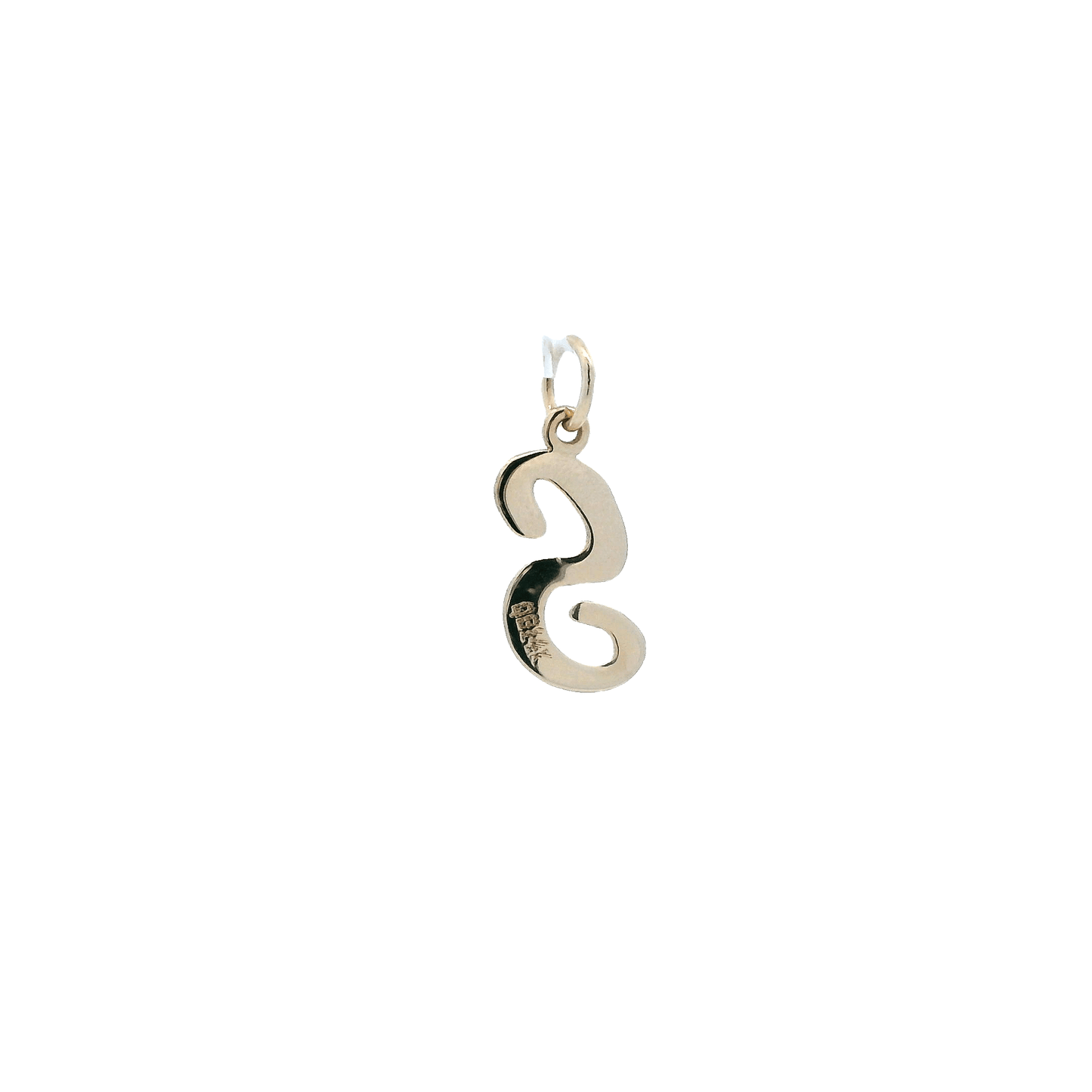 14K Yellow Gold Letter "S" Pendant