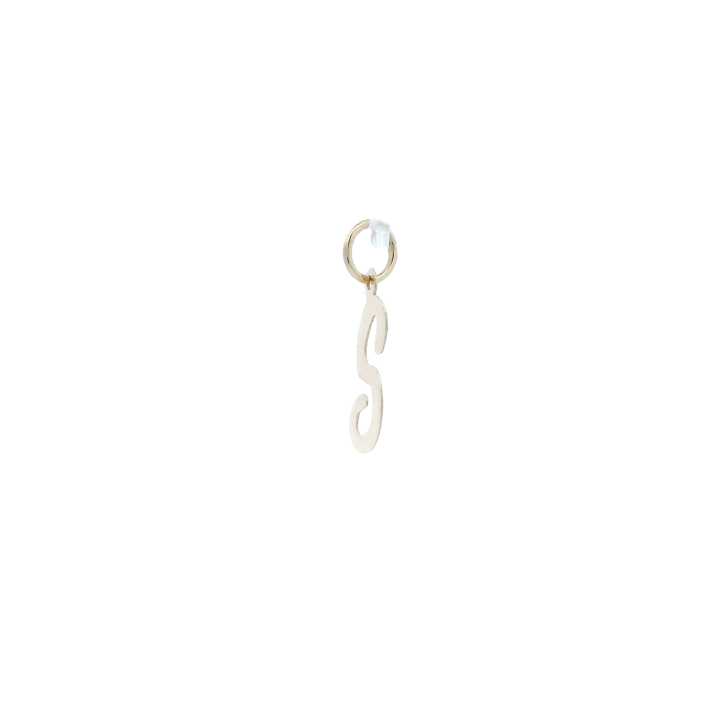 14K Yellow Gold Letter "S" Pendant