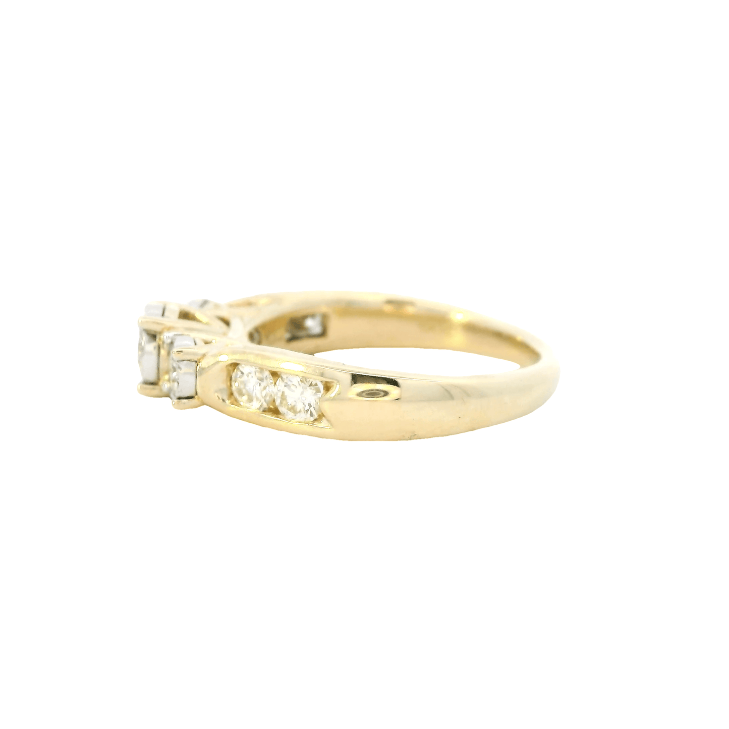 14K Yellow Gold And Diamond Womens Ring -0.90ct