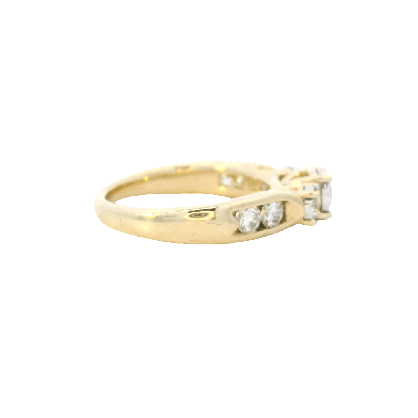 14K Yellow Gold And Diamond Womens Ring -0.90ct