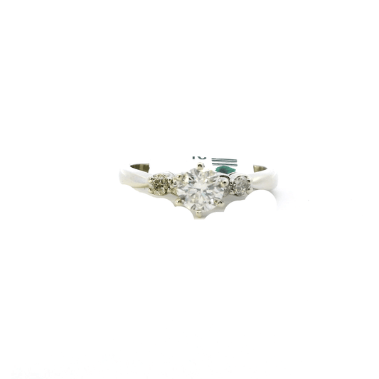 10K White Gold Diamond Womens Ring - 0.67ct