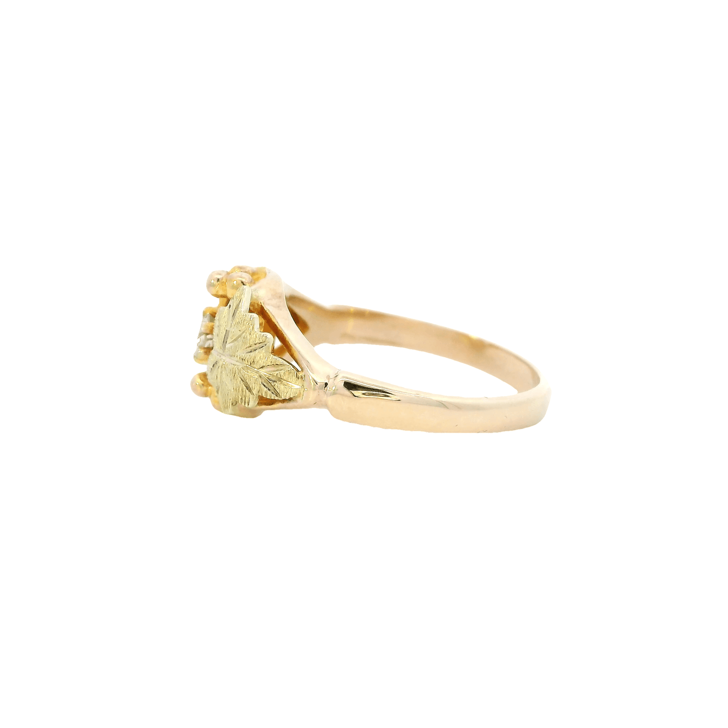 10K Yellow And Rose Gold Diamond Womens Ring - 0.10ct