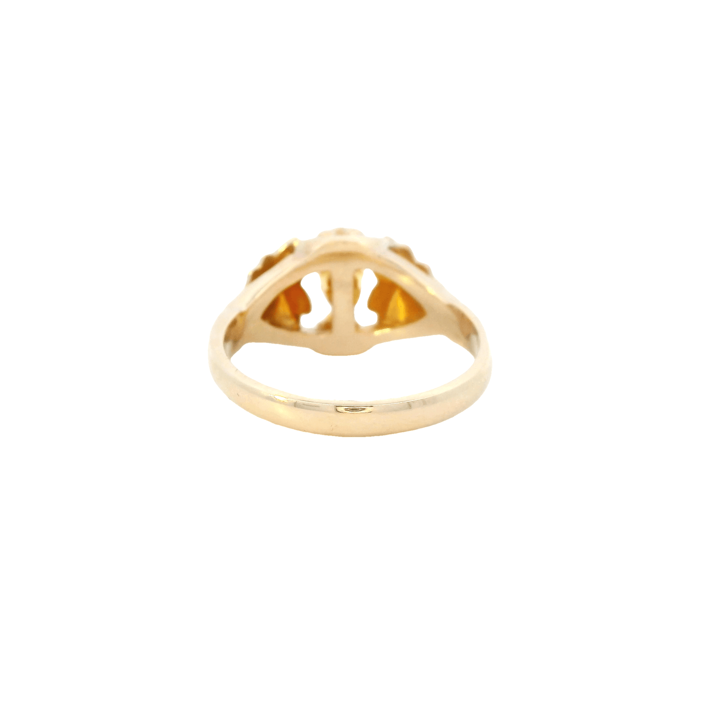 10K Yellow And Rose Gold Diamond Womens Ring - 0.10ct