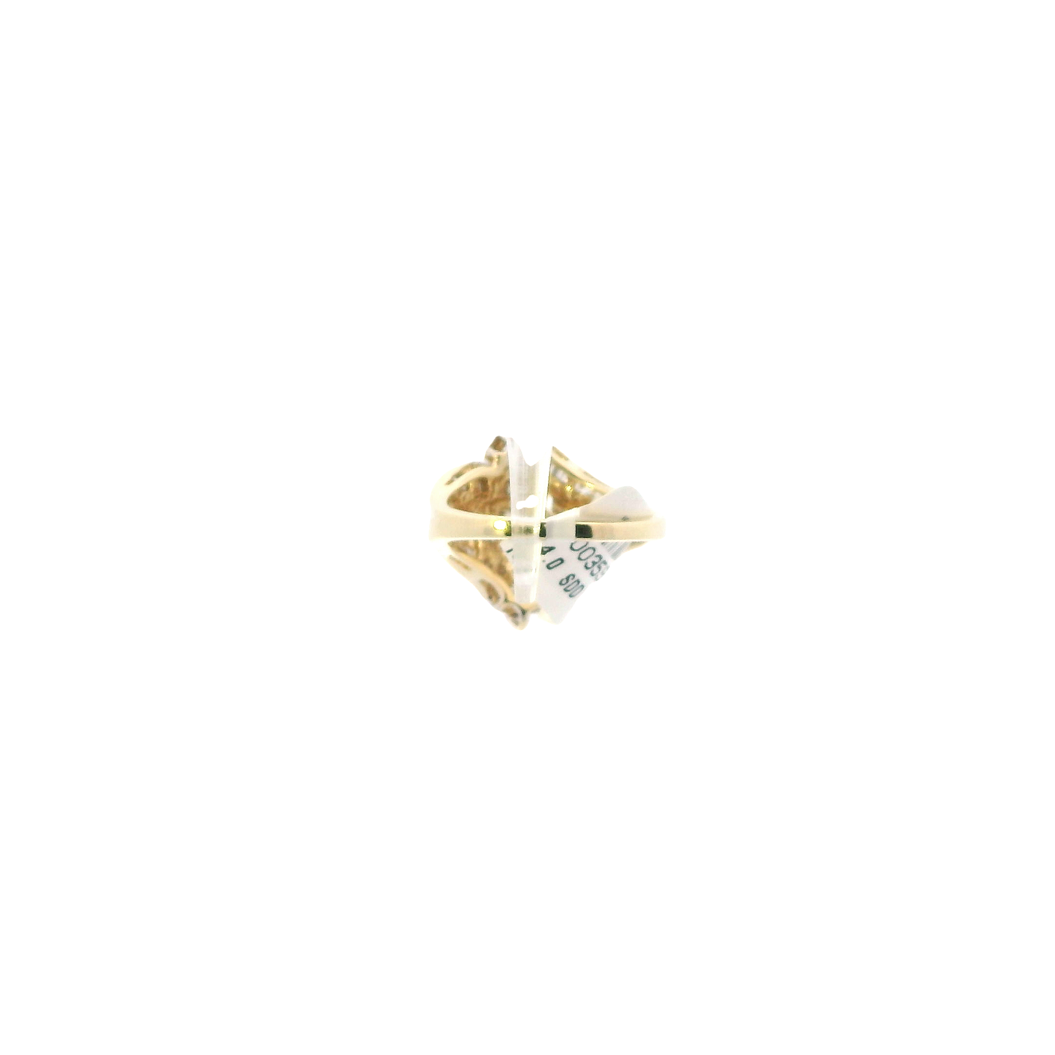 14K Yellow Gold Diamond Cluster Ring - 0.70ct