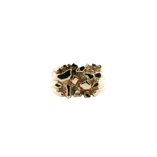 14K Yellow Gold Nugget Ring