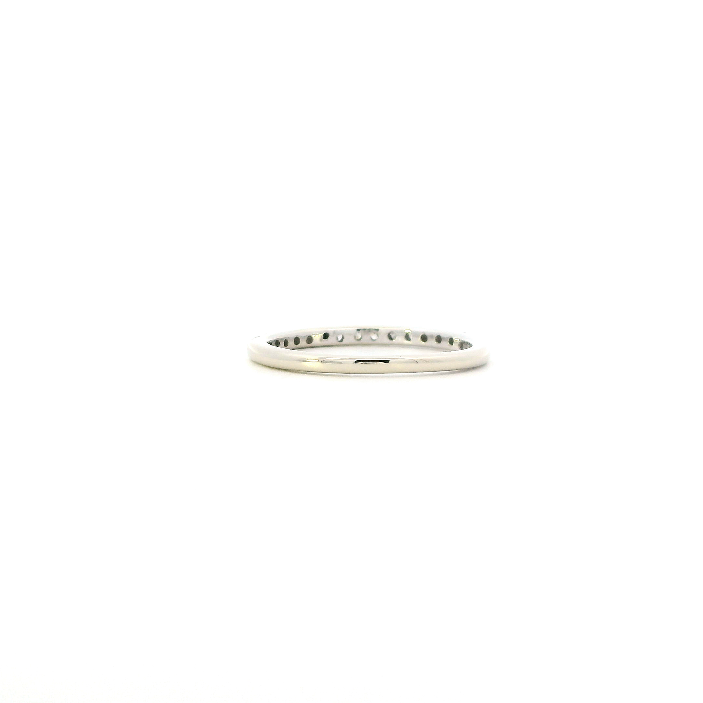 14K White Gold Diamond Womens Band - 0.12ct