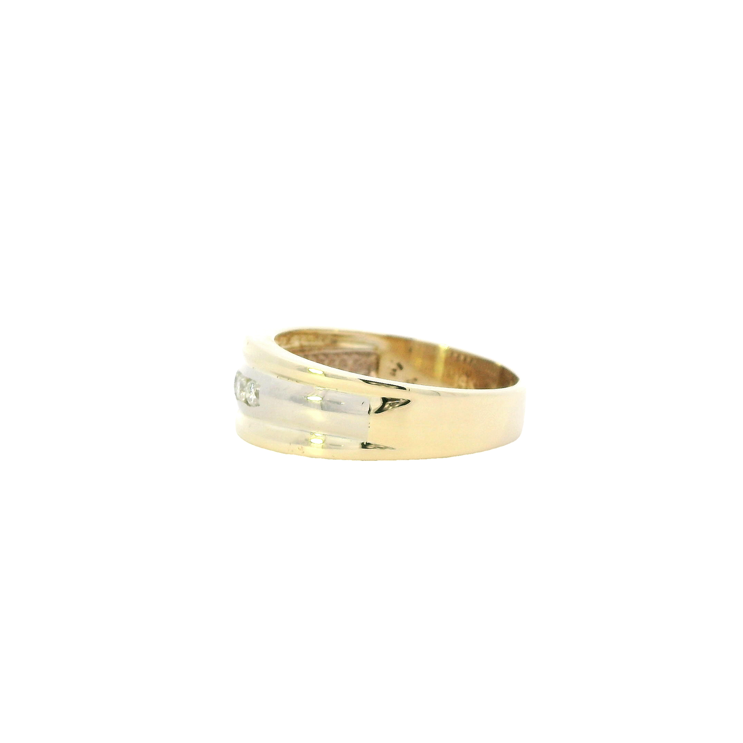 14K Yellow Gold Men's Diamond Ring - 0.35ct
