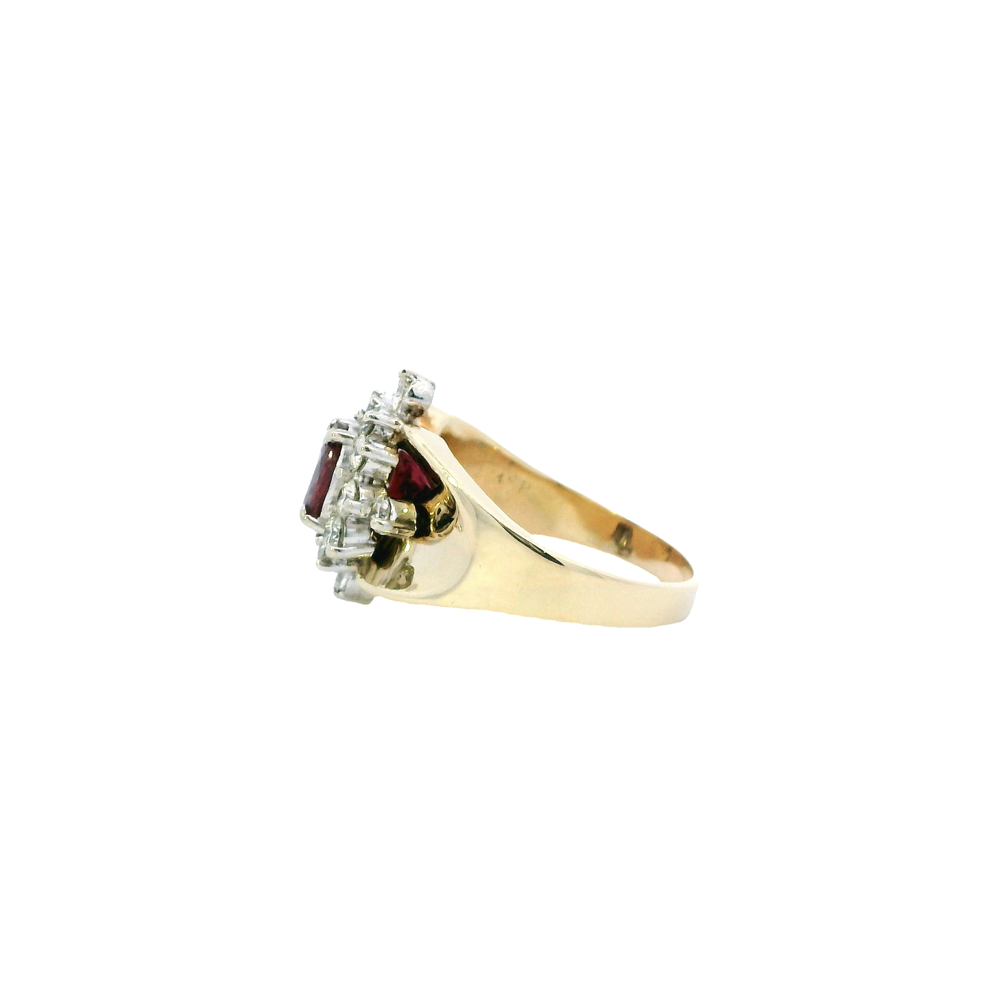 14K Yellow Gold Ruby & Diamond Ring - 0.81ct
