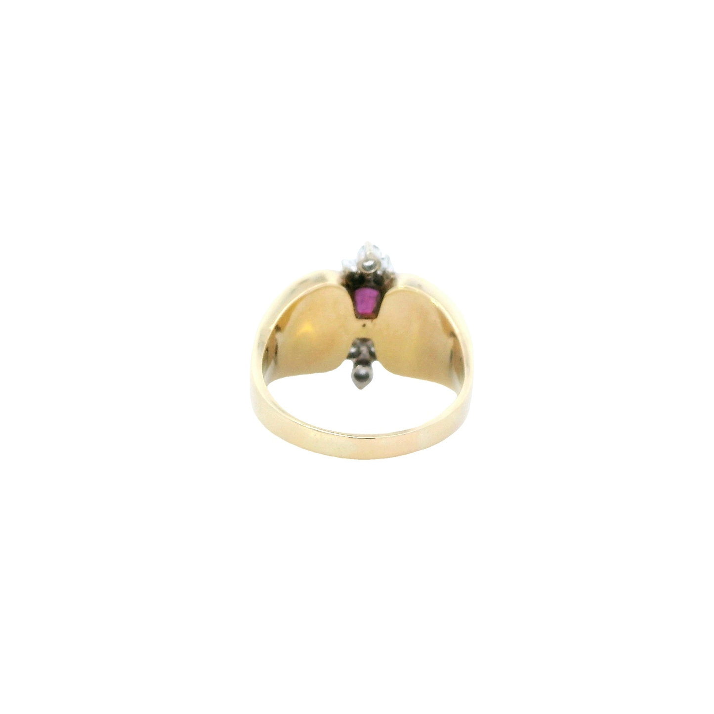14K Yellow Gold Ruby & Diamond Ring - 0.81ct