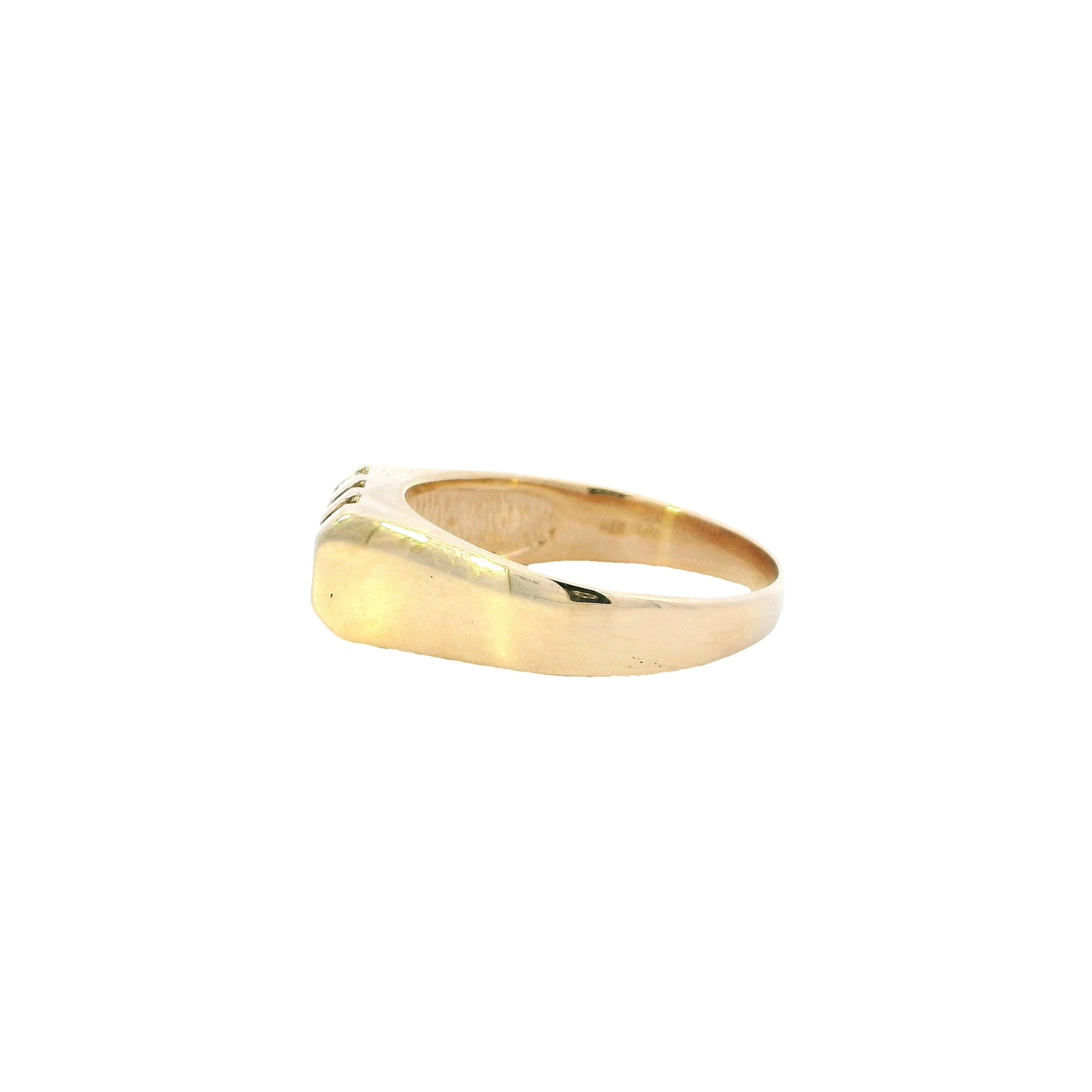 14K Yellow Gold Men's Diamond Ring - 0.54ct
