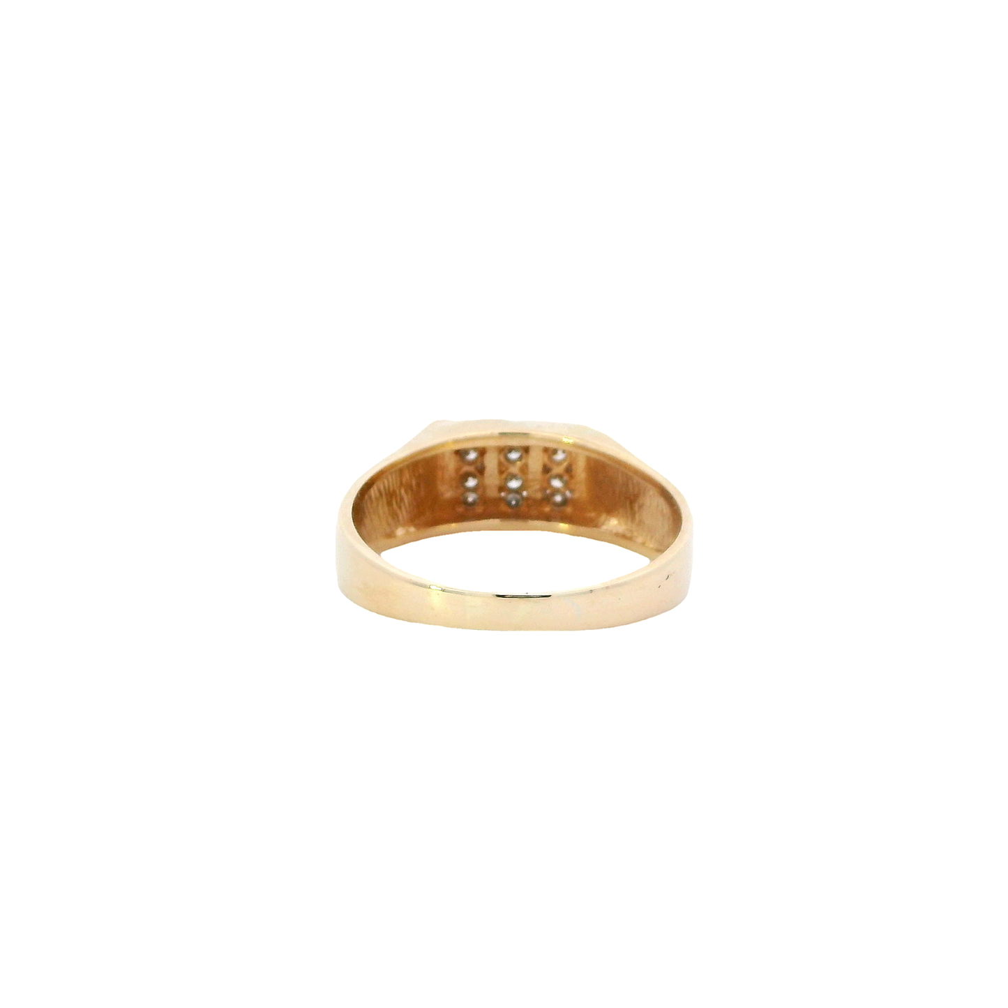 14K Yellow Gold Men's Diamond Ring - 0.54ct