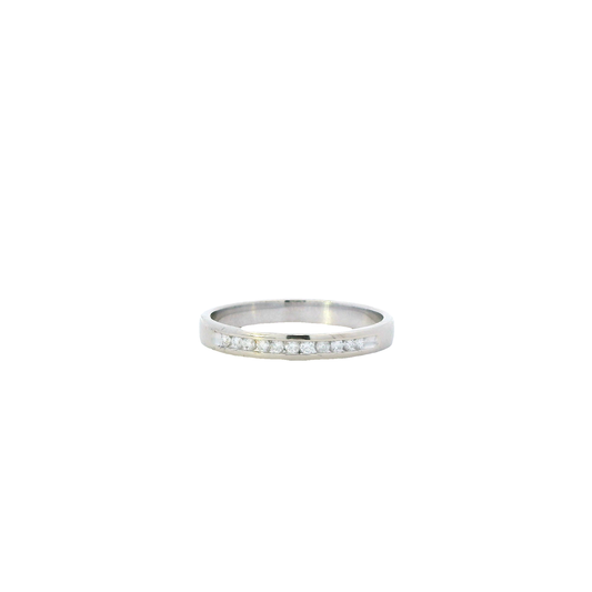 10K White Gold Diamond Ring - 0.07ct