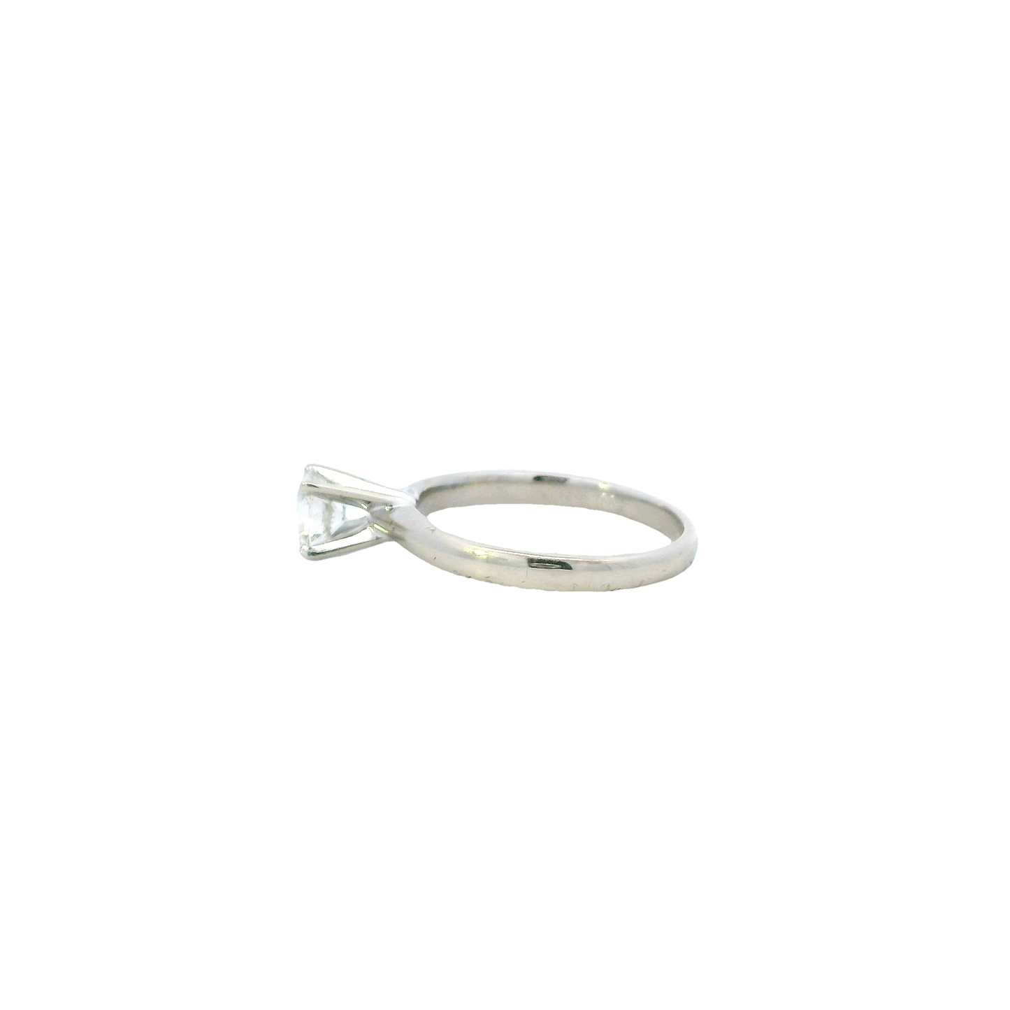 14K White Gold Lab Grown Diamond Solitaire Ring - 0.50ct