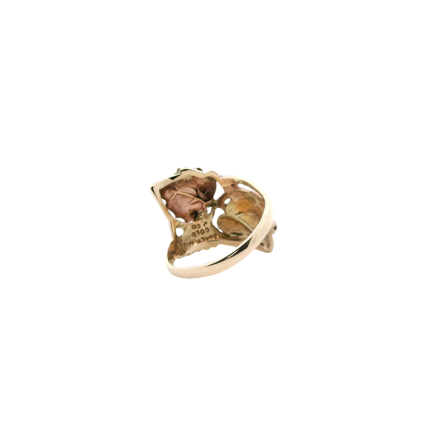 10K Yellow & Rose Gold Black Hills Gold Leaves & Grapes Ring