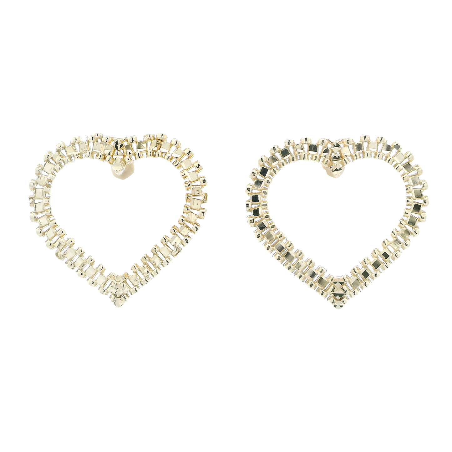 10K Yellow Gold Rolex Heart Earrings