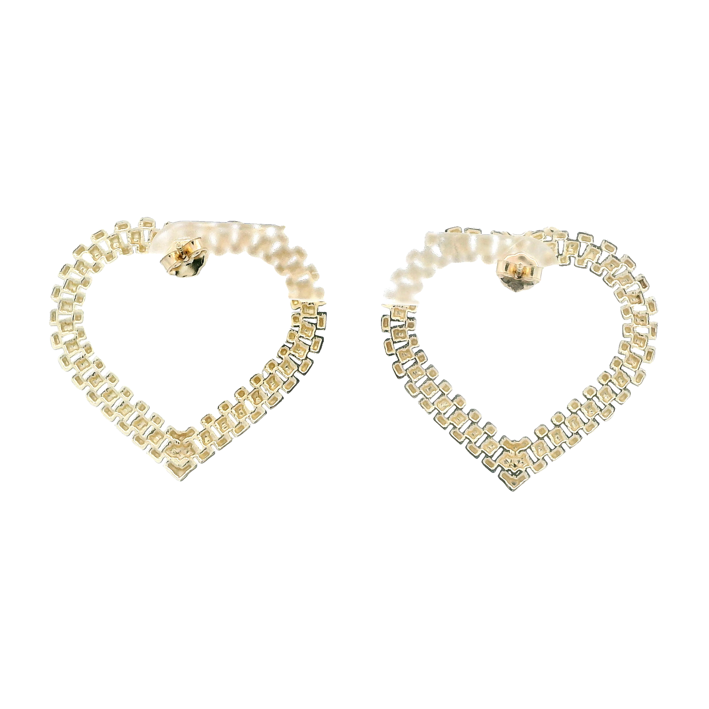 10K Yellow Gold Rolex Heart Earrings