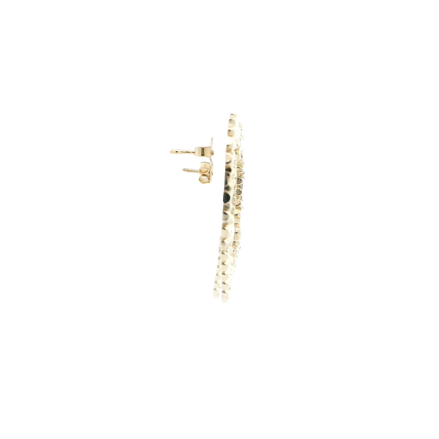 10K Yellow Gold Rolex Heart Earrings